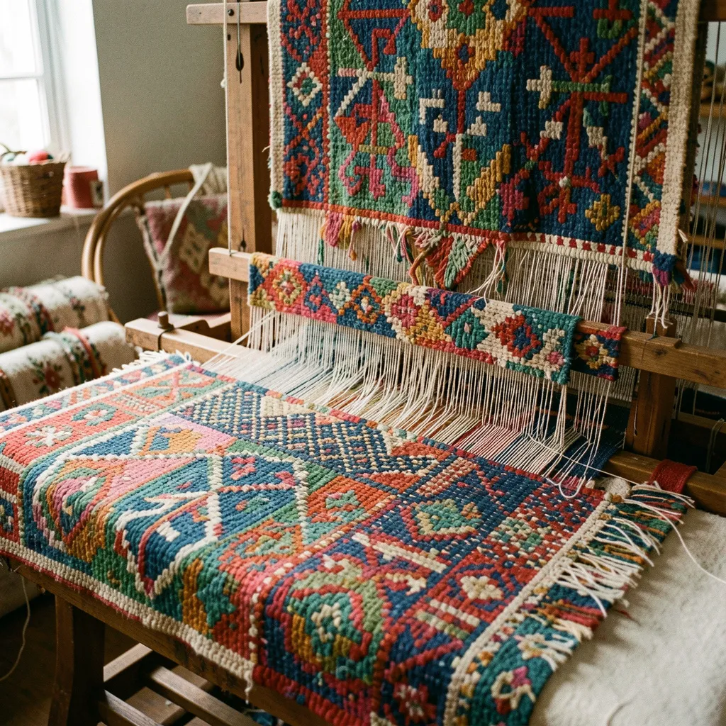High-quality textile design showcasing intricate weaving details